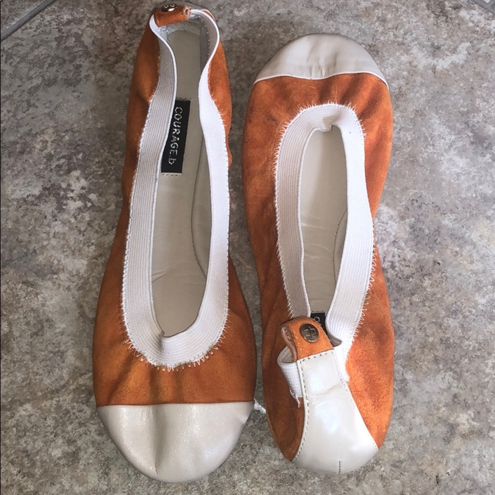 NEW COURAGE.b suede & leather ballet flat 37